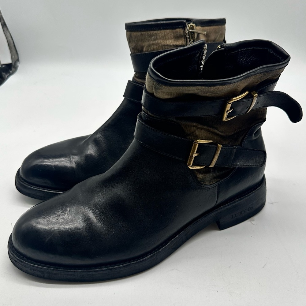 Australia Luxe Collective Black Leather Buckle Boots Men's US 10.5 | EU 44 | NWT